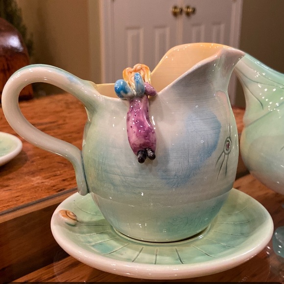 Whimsical tea set handmade and unique - Picture 6 of 11